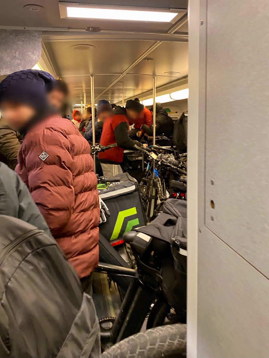 @GOtransit can you please explain how we’re all supposed to evacuate this car on the Kitchener Line if a fire or emergency happens? Bikes everywhere and people are trapped in the middle of the coach