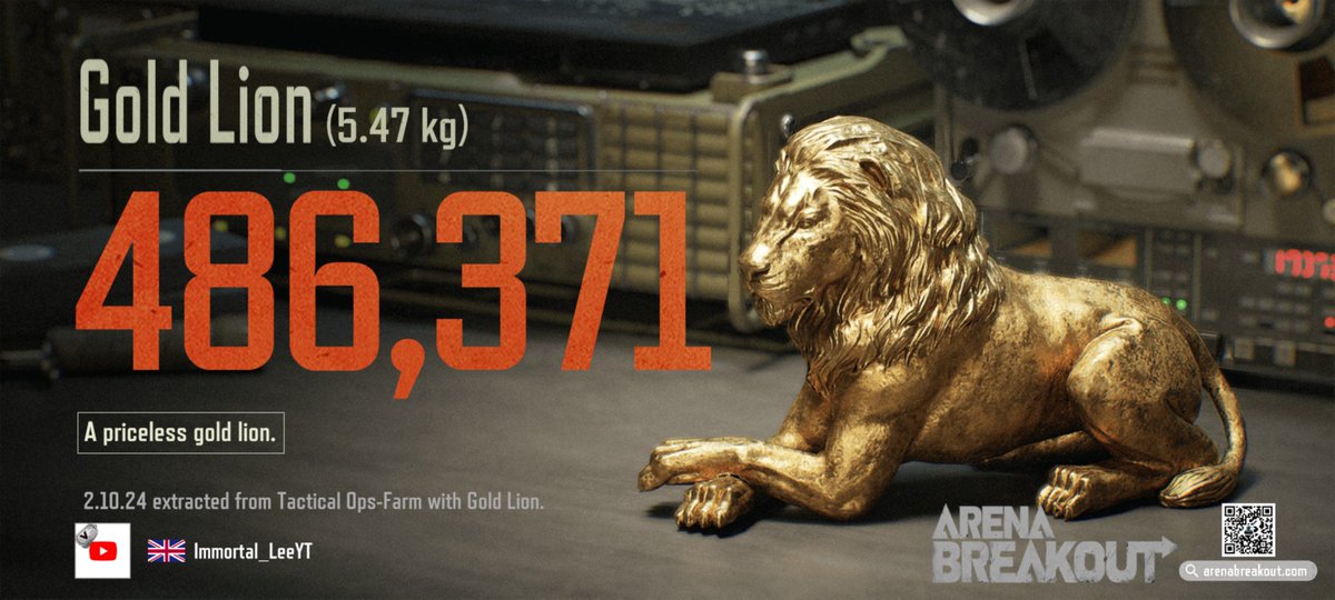 First Golden Lion on Normal Farm in Arena Breakout! Using keys can