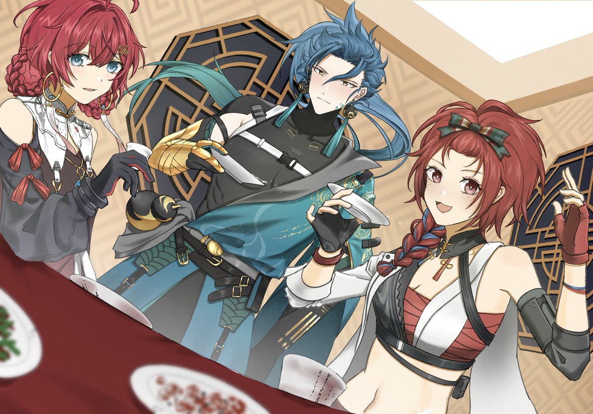 sure61629244's tweet photo. #WutheringWaves #鸣潮 #忌炎 #丹瑾 #炽霞
祝大家新年快乐，龙年大吉！ https://t.co/56hslUO6m1