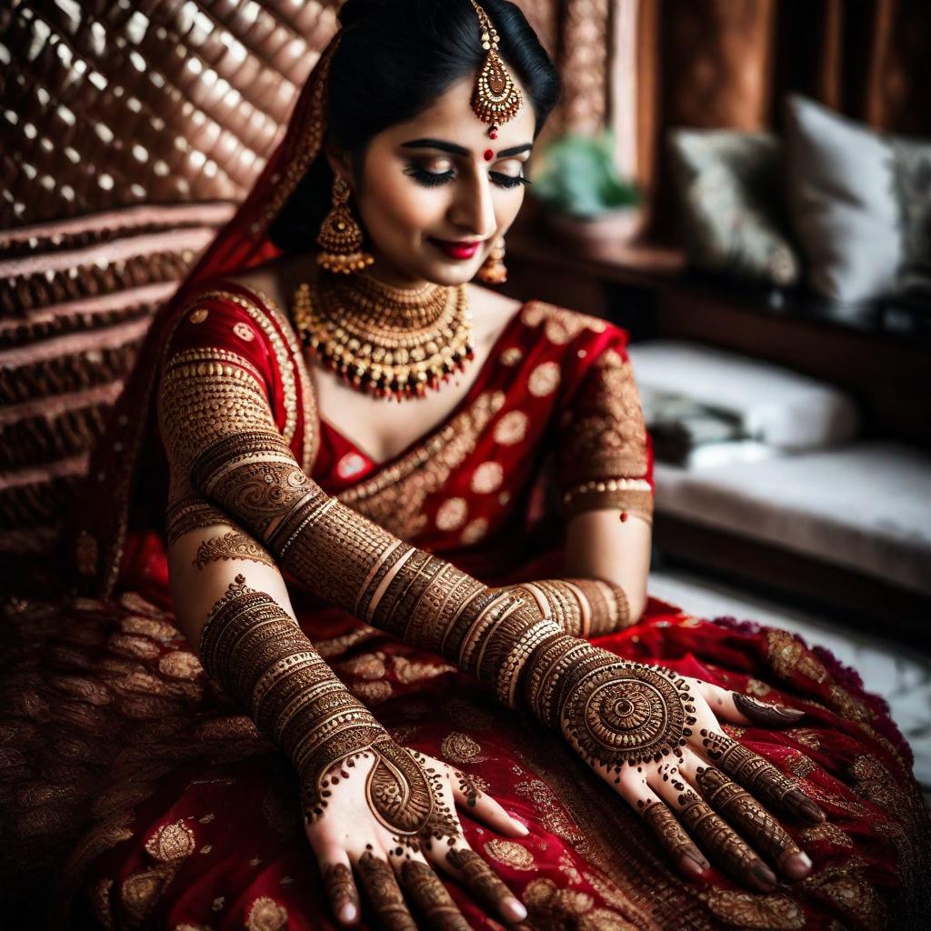 Bridal Mehndi isn't just a tradition, it's a remedy!  According to Indian Vedics, applying Mehndi to hands & feet cools the body, relaxes nerves & relieves pre-wedding stress. A beautiful ritual with meaningful benefits! #IndianCulture #WeddingTraditions #MehndiMagic #hinduism