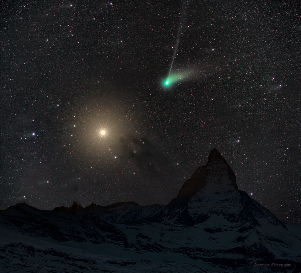 Astronomy picture of the day 
Image courtesy by Donato  Lioce
Comet ZTF and Mars.