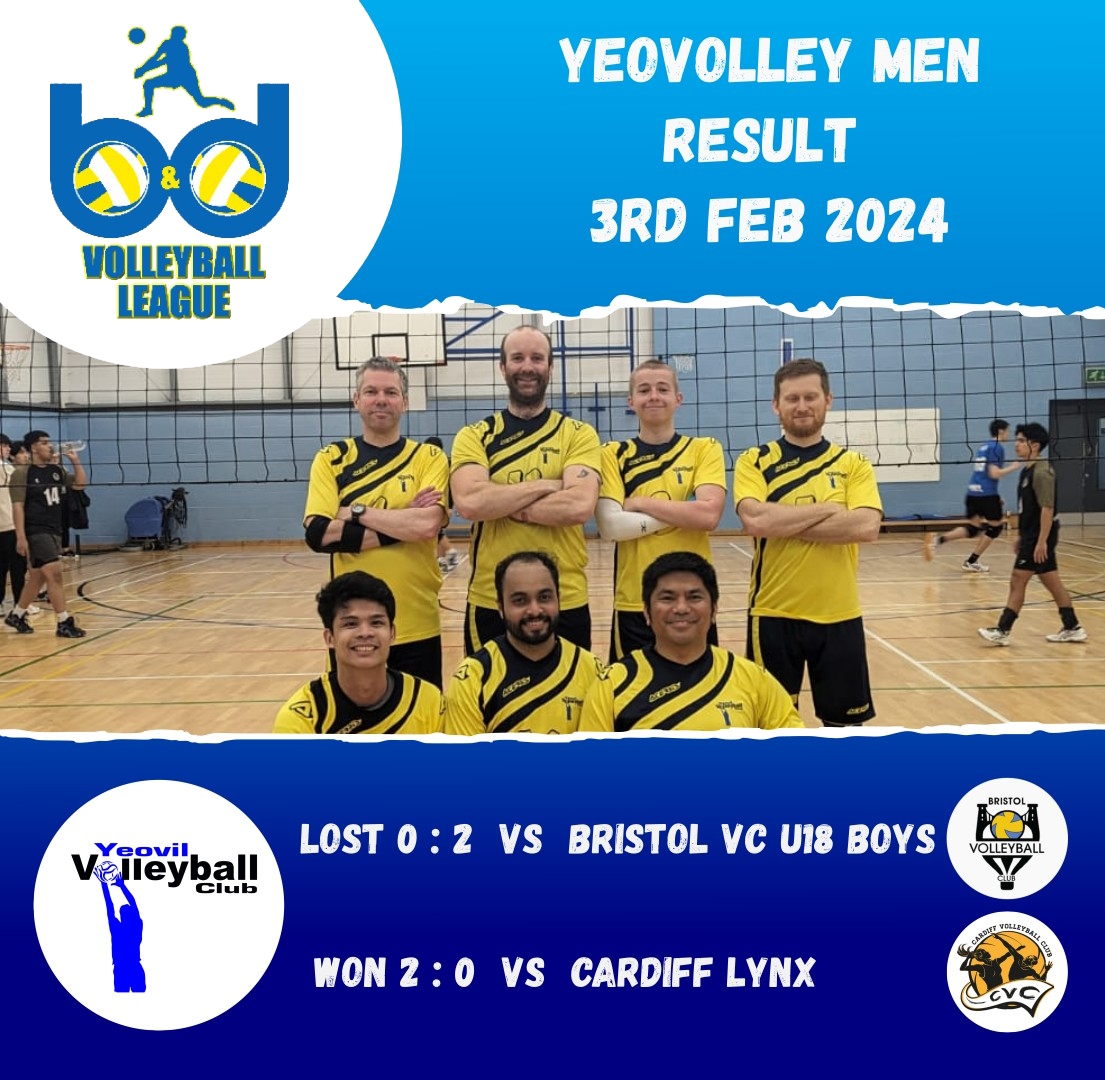 Last weekend it was just the club's Yeovolley Men in action in the BDVA league on Saturday.
MVP v Bristol VC U18 Boys: Sean for taking onboard "in-match" coaching advice which then positively impacted the game.
MVP v Cardiff Lynx: Divin for his strong serving.
#volleyball