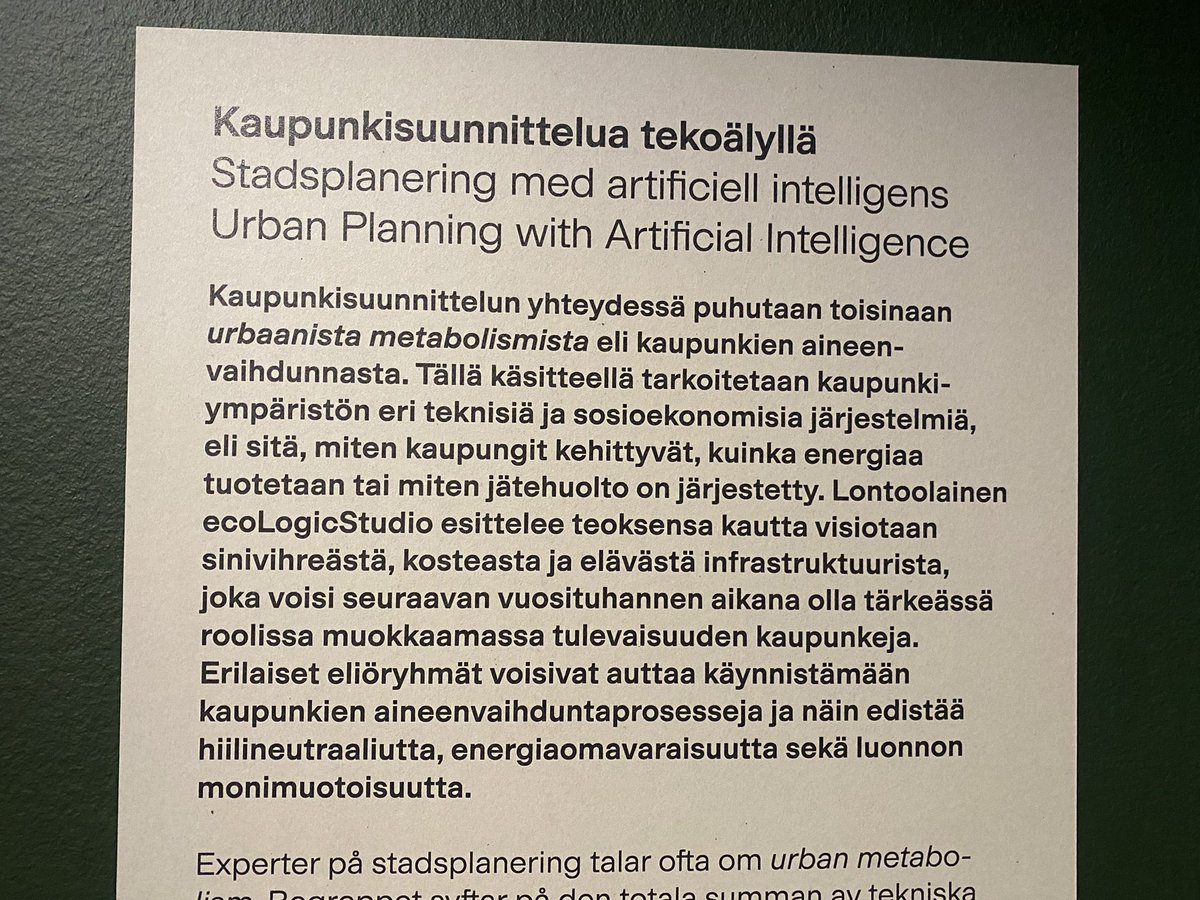 katjapalonen's tweet photo. #urbanplanning #designmuseo #kaupunkipolitiikka #lauantainmuseokierros https://t.co/S8cURTpCNS