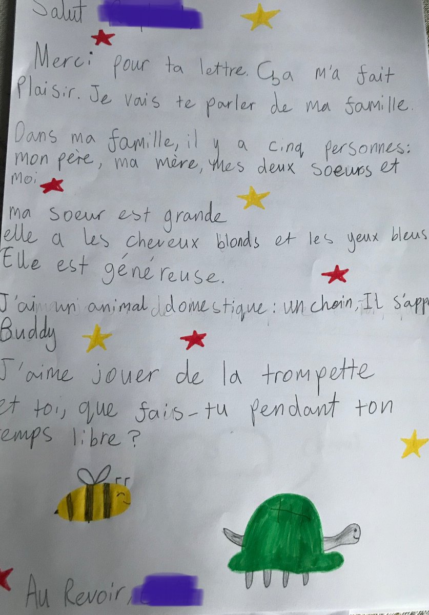 OLHSModLangs's tweet image. Some more outstanding letters written by our S1 French pupils ! Well done!  @OLHSMotherwell