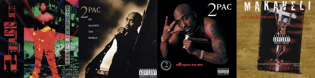 Tupac was the first rap artist to have four albums spend at least one year each on the Billboard 200 chart.