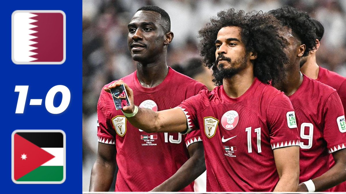 Akram Afif penalty goal for Qatar vs Jordan - ASIAN CUP final 😱▶️youtu.be/VuL4HMBJmQc

#Qatar2023 #QatarvsJordan #JordanvsQatar #AsianCupFinal