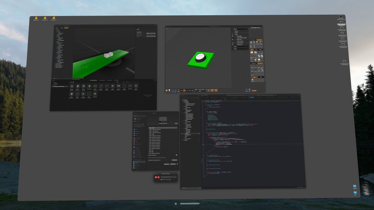 gbevin's tweet photo. Not sure if it's macOS Sonoma 14.3.1 or visionOS 1.1 beta that unlocked this, or if I just didn't notice before, but Vision Pro can now show your Mac screen in 5120x2880 resolution!!!
#visionpro #spatialcomputing #giantscreen #codingbliss https://t.co/YQpPFVri07
