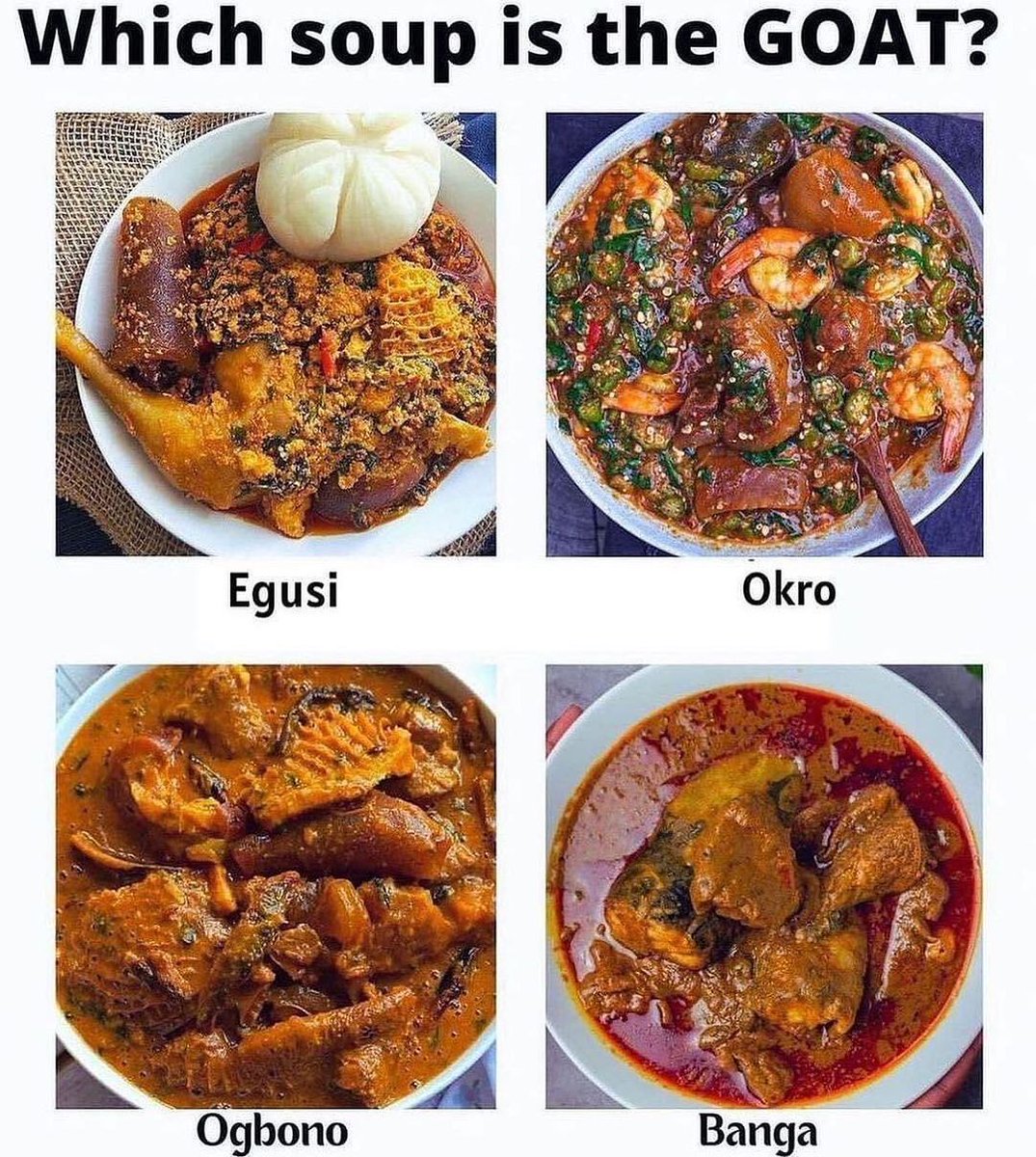 DBCIOUSFOODZ's tweet photo. Which soup?

#BulkCookingdelight 
#DBCIOUSflavors 
#Everydayfeast
#dbciousfoodz #eventsincalabar #calabarcaterer #calabarchef #calabareventplanner #calabareats #nigerianmealsincalabar #orientaldishesincalabar #naijafood #naijacaterers #foodcaterer #eventcatering #eventexcellence https://t.co/iQYIx5OWga
