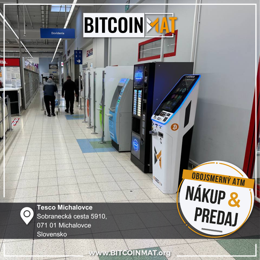 bitcoinmat_sk's tweet photo. 👉 Náš OBOJSMERNÝ ATM nájdete už aj v TESCO MICHALOVCE
👉 Bitcoin lightning spustený vo všetkých ATMs ✅🚀
#kryptomeny #kryptomenysk #Bitcoinmat #crypto #bitcoin #kryptosk #navod #Swap #ATM #kryptonews #kryptonovinky #cryptoslovensko #blockchain #kryptoinvestovanie https://t.co/RTM8gphpls