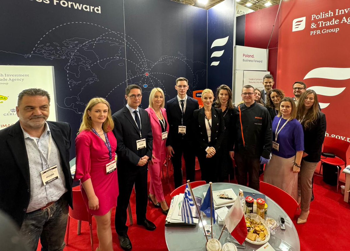Visit to the stand 🇵🇱 @Athens_PAIH at the #HORECA2024 fair in #Athens.
It's good to see a new 🇵🇱 offer for 🇬🇷 and the international leisure, tourism and gastronomy market. It is also an opportunity to strengthen the presence of 🇵🇱 products in 🇬🇷 grocery chains. 👏👏