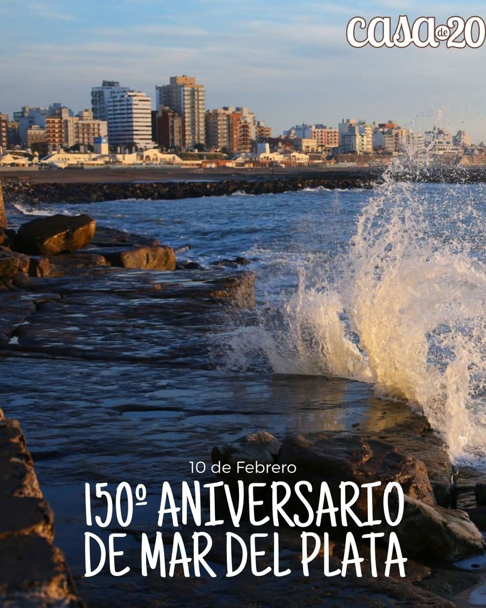CasadeVeinte's tweet photo. 🥳¡Felicidades Mar del Plata en tu 150° Aniversario!

😁 Nuestra ciudad cumple sus primeros 150 años y nos hace muy felices ser parte de su historia en cada acción que emprendemos gracias al acompañamiento de sus vecinos que ayudan y contribuyen a que siga creciendo cada día. https://t.co/6qPm7kEzGm
