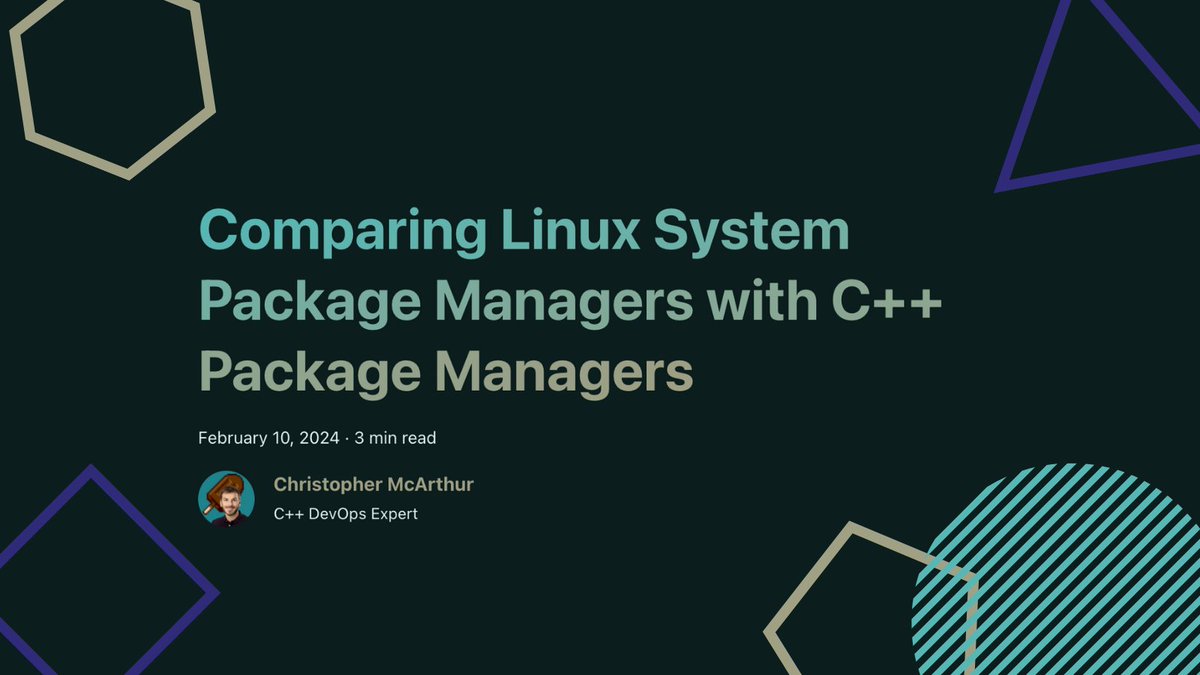 prince_chrismc's tweet photo. 🚀 Explore Linux vs. C++ package managers in our latest blog! Learn about rpm, dpkg, apt, brew, vcpkg, Conan, and more. Streamline your development workflow with expert insights! #PackageManagers #Cplusplus #Linux 📦💻 https://t.co/5rm4V7y1Jx https://t.co/7hyrc7sZQb
