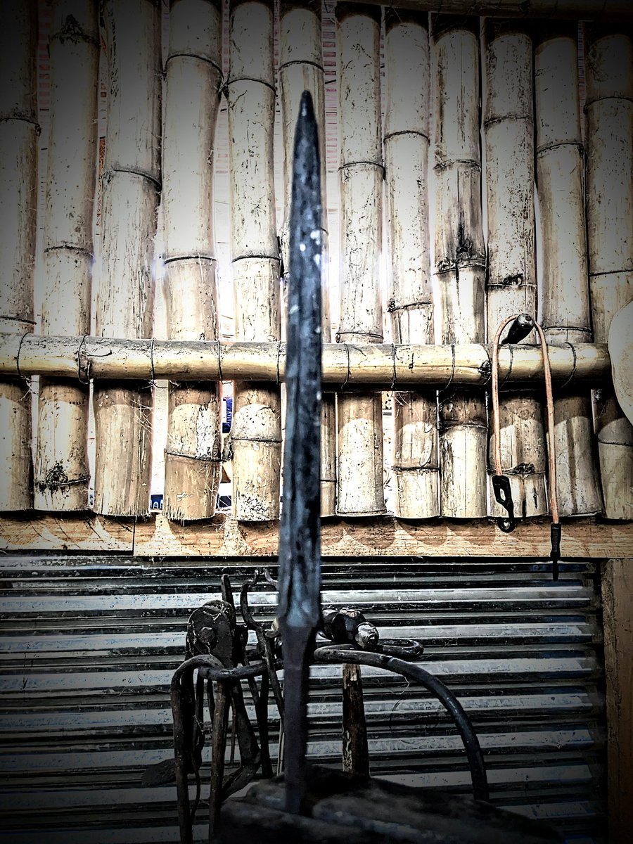 StevenBryanJS's tweet image. My 7 year old asked to forge a dagger this morning. He worked with me on the power hammer and struck with a hand hammer. I always enjoy it when he takes an interest. I am thankful.
