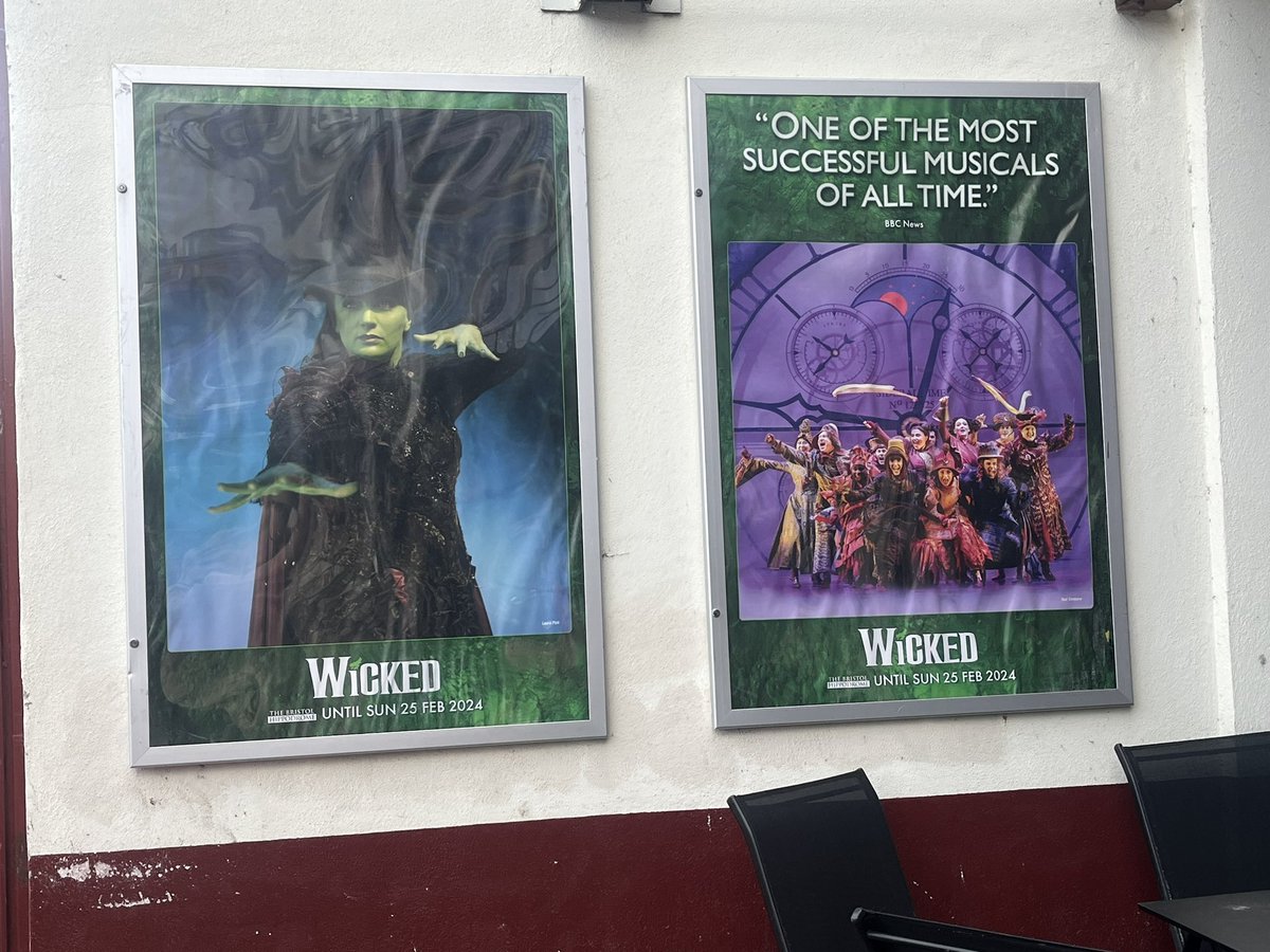 At the <a href="/BristolHipp/">The Bristol Hippodrome</a> watching <a href="/WickedTourUK/">Wicked UK Tour</a> how amazing is this cast!! It has definitely been the best experience and only my first time ever watching it!