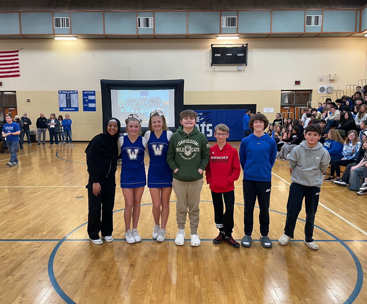 Congratulations to our students who received the Wildcat Sportsmanship Award for winter sports! These students were recognized at our Pep Rally. We are proud of our students for representing the #WildcatWay! Go Cats!