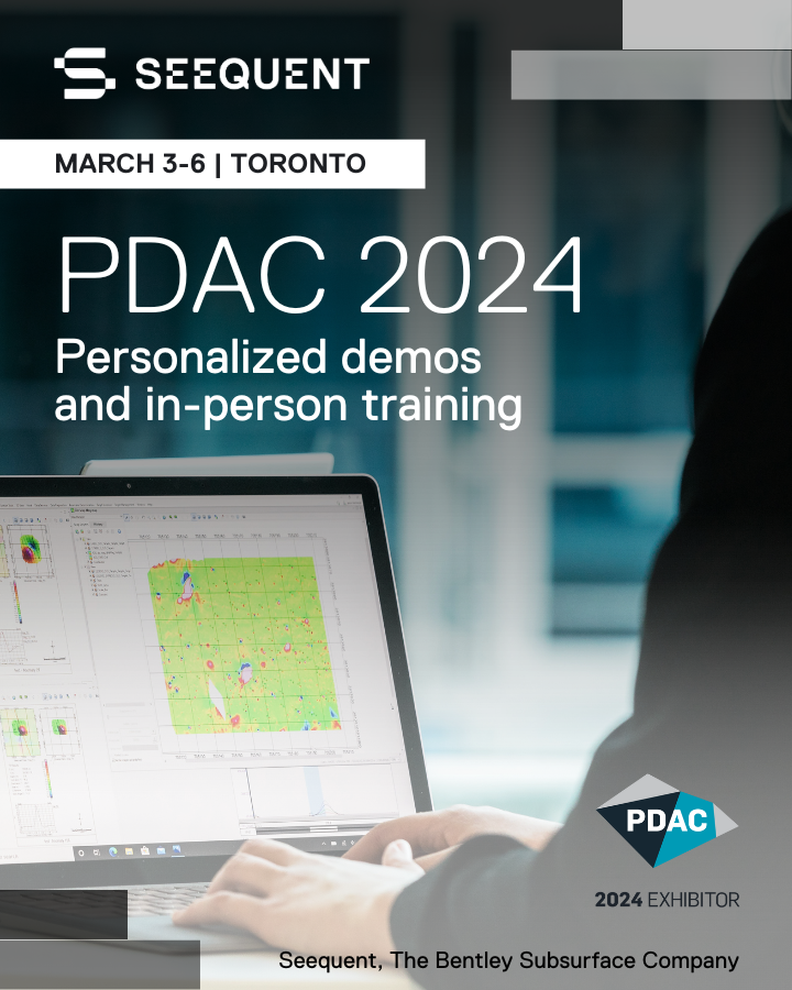 Make the most of your #PDAC2024 visit. Join us at the Seequent Toronto office for in-person training led by our experts: 👉 Leapfrog Edge Advanced 👉Leapfrog Geo Fundamentals 👉Data Management Workshop 👉VOXI EM and IP Workshop Reserve your spot: events.seequent.com/pdac2024