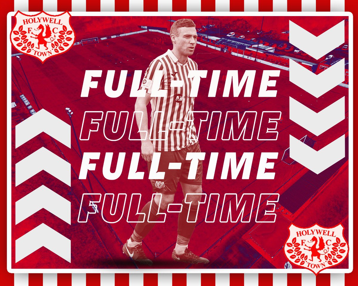 Final score Holywell Town 1-0 @FlintTownFC Wellmen take the spoils with a 1-0 victory over our Flintshire and League rivals, Jamie Breese first half goal giving us the win. The win moves us up to second place in the @CymruLeagues North Well done lads 👏🏻 #Wellmen 🔴⚪️🔴