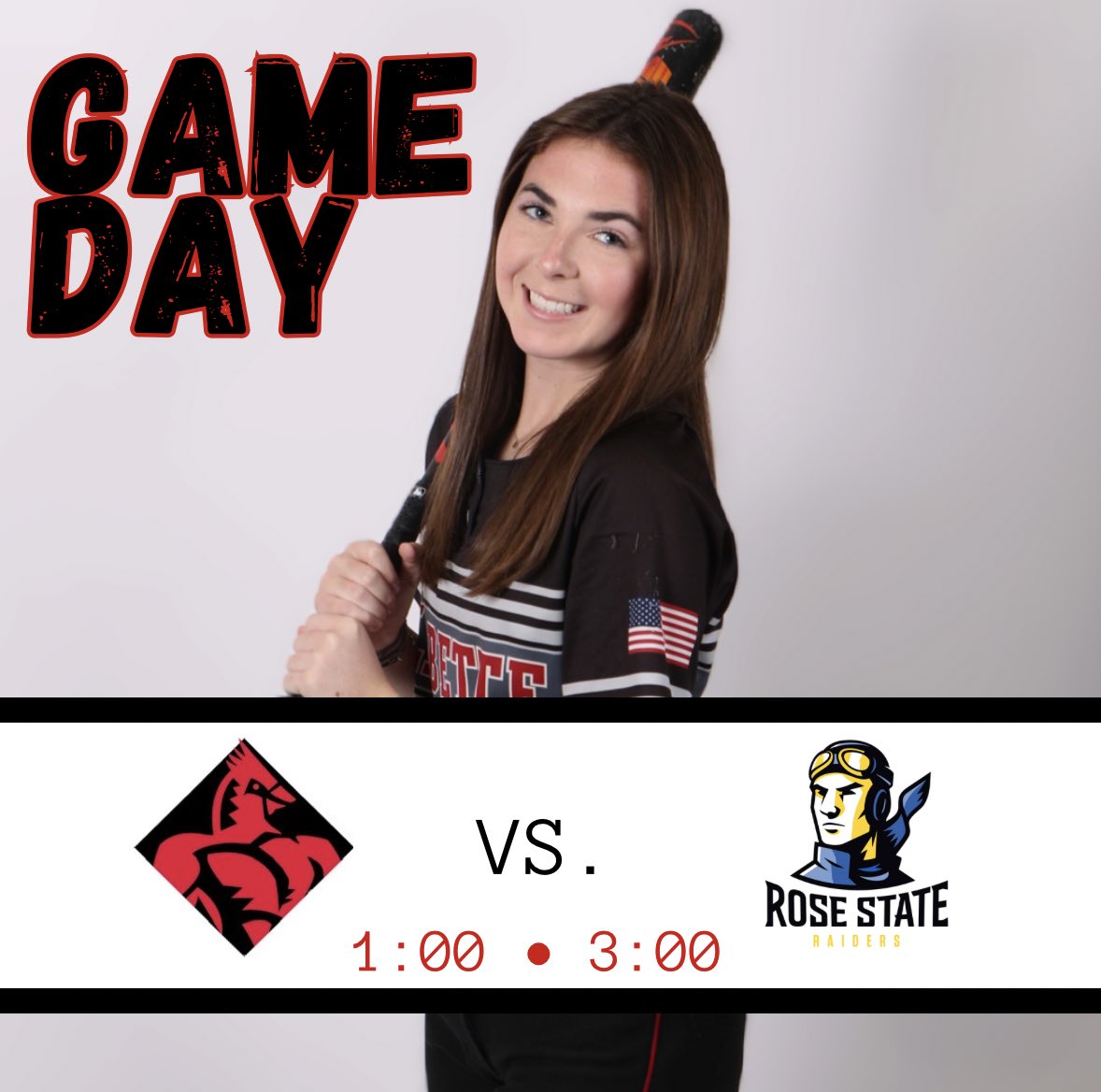 GAME DAY‼️

🆚 ROSE STATE COLLEGE
📍MIDWEST CITY, OK
🕐 1:00 • 3:00

#C5 
#FAMILY