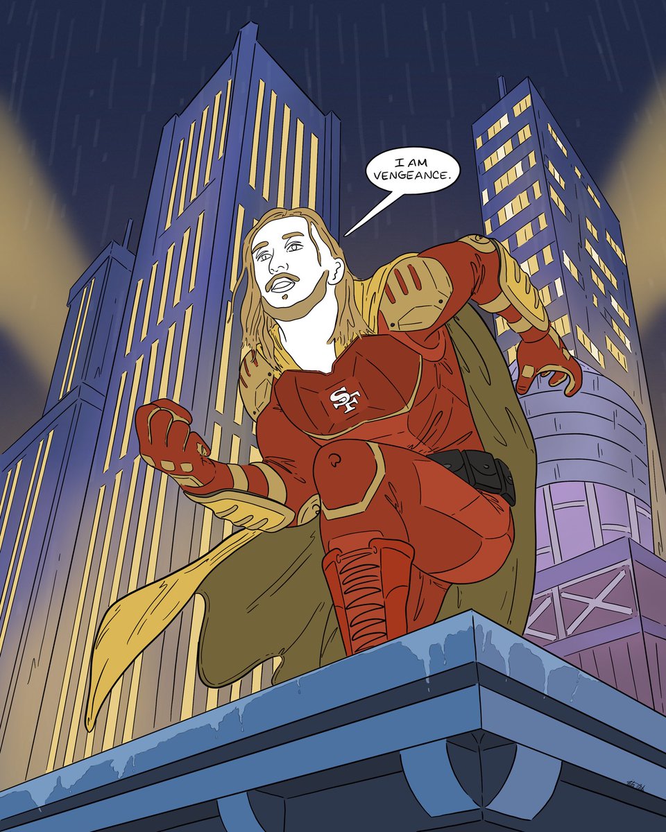 ritaoak_art's tweet photo. Drawing the Niners until we get to the SB: 
Day 154

“I will be back here. And I will be back with a vengeance!” 
Our hero is back in the SB and they will not get the best of him, no sir! 🫡💥

One more day until the Big Day! 🙌🏼 https://t.co/jXfqujTM1e