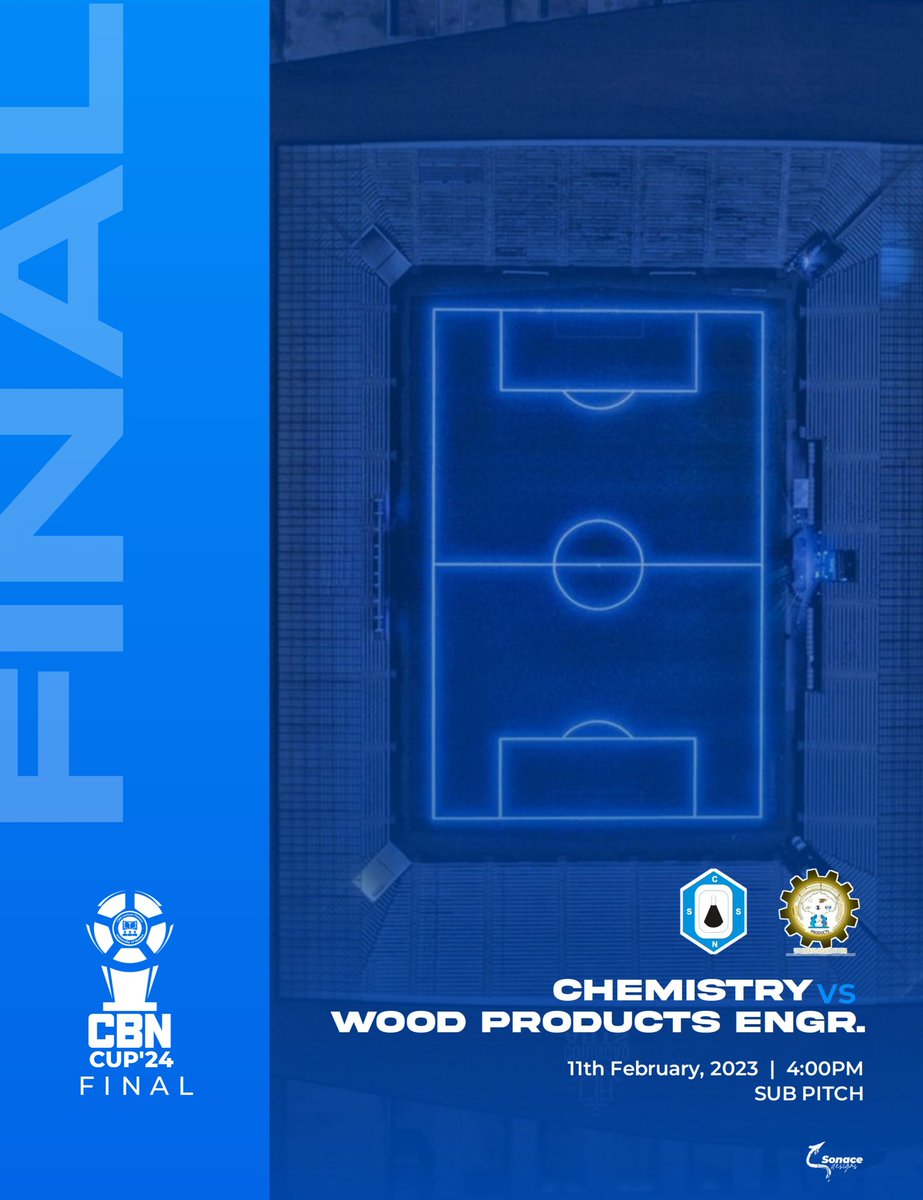 CBNLT_Ui's tweet photo. CBN CUP FINAL'24 🏆

The final is set!

Catch up with the Final Match tomorrow between Chemistry and Wood Product Engineering.🔥

Who will be the Champion?

Join us live at SUB PITCH tomorrow by 4:00PM.

E-Signed:
CBN CUP'24 PLANNING COMMITTEE https://t.co/2j2GUFQDYj