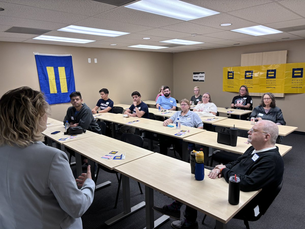 hrc_orlando's tweet photo. Kolyn talking about @HRC and what we are working on / towards this election year! #WithoutException #SayTrans #SayGay https://t.co/qd6Fyub6eD