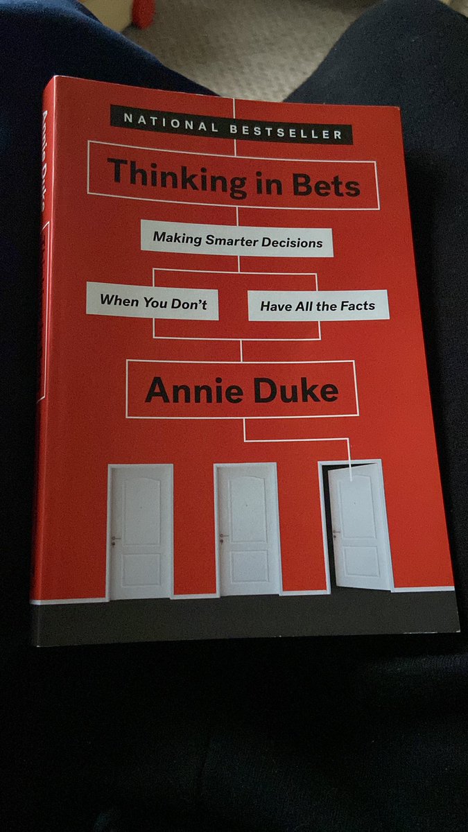RTapps25's tweet image. My new ‘work’ book by @AnnieDuke . I know I find uncertainty uncomfortable so hoping this book provides some great tools to improve the way @YLvsCancer PMO team approach our project and planning work …watch the space