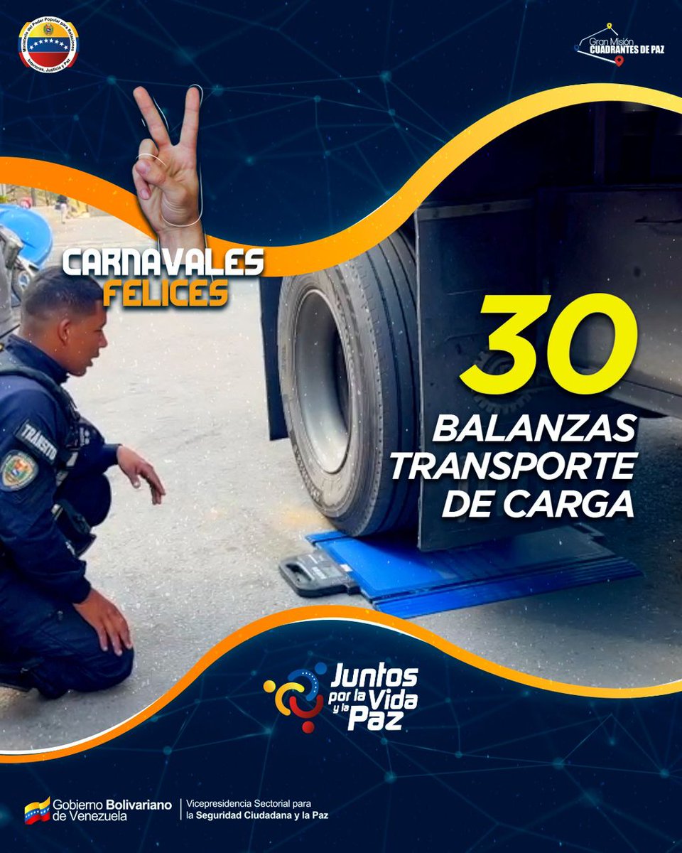 Es importante que en el disfrute de estos carnavales mantengas la prevención, conduzcas con prudencia y responsabilidad. Los Organismos de Seguridad Ciudadana y Prevención están desplegados a lo largo y ancho de nuestro país #JuntosPorLaVidayLaPaz