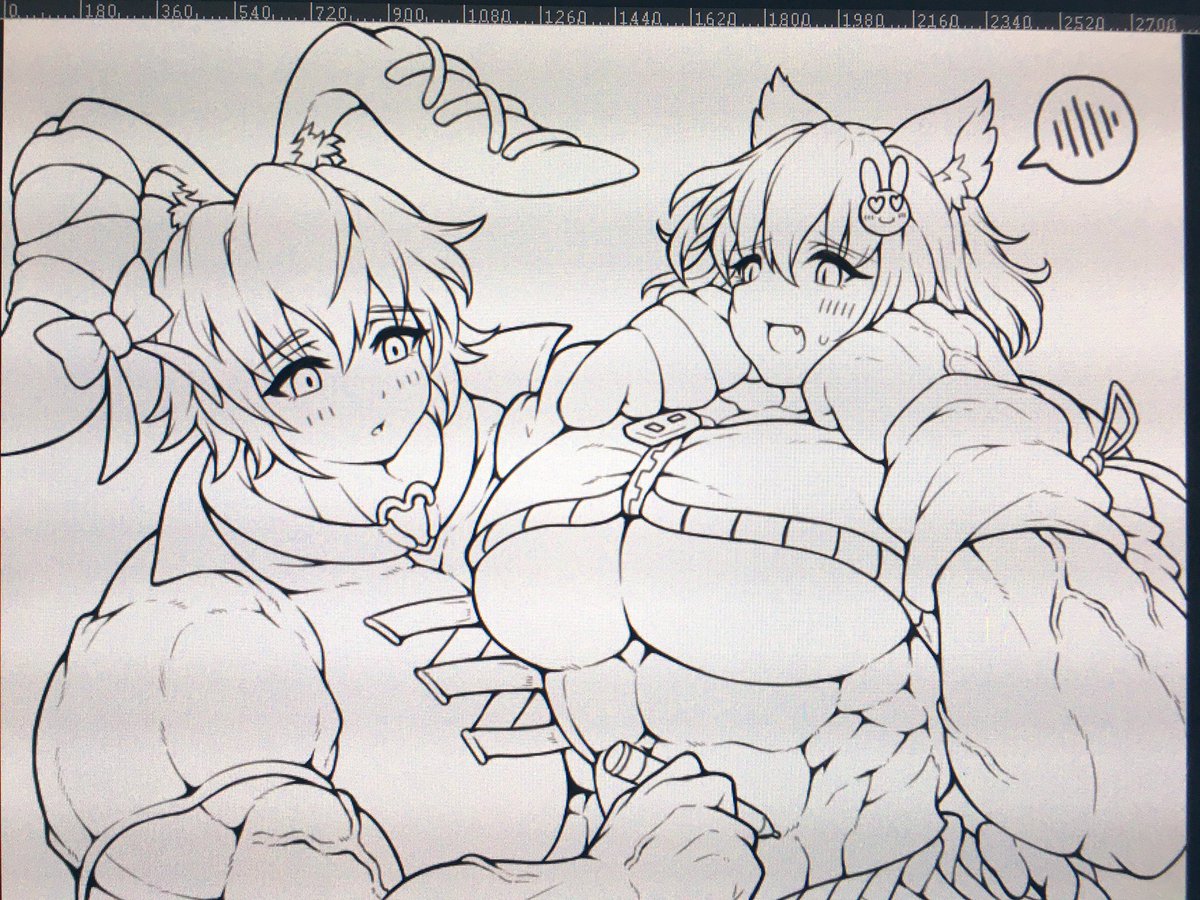 線画出来ました。
思ったよりいい感じに描けて嬉しい☺️ 