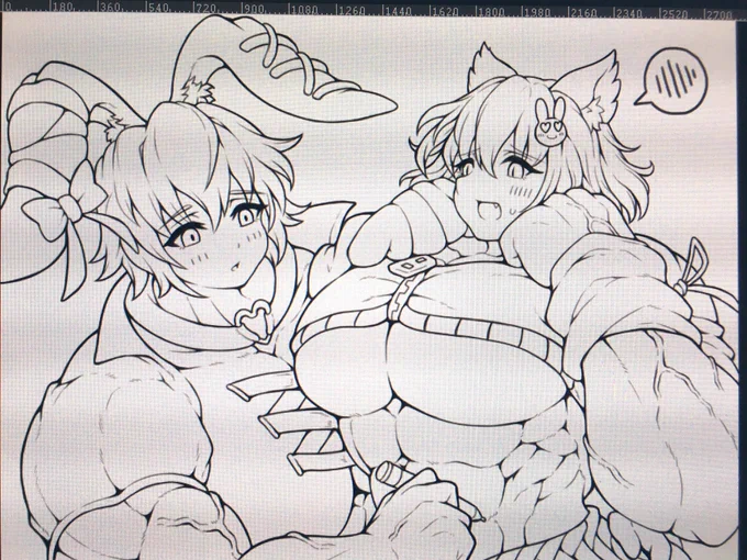 線画出来ました。
思ったよりいい感じに描けて嬉しい☺️ 