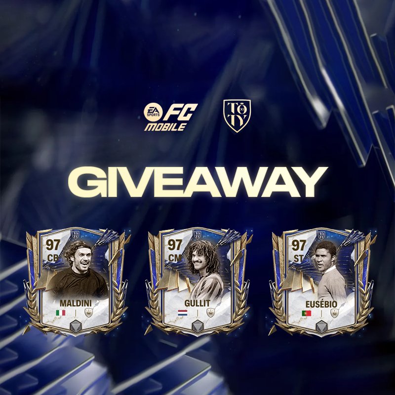 GIVEWAY ICONE TOTY !! 
Pour participer : 
Follow <a href="/Momogamingy/">Momo Gaming</a> + <a href="/EASFCMOBILE/">EA SPORTS FC MOBILE</a>
Like❤️+RT🔄

T.A.S / 17 février 2024.