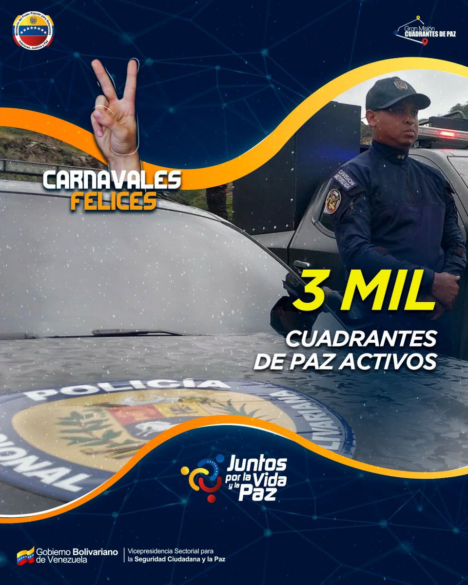 A lo largo y ancho del territorio nacional, el pueblo venezolano cuenta con 3 mil 527 puntos de control viales, integrales, turísticos e itinerantes instalados. #JuntosPorLaVidayLaPaz