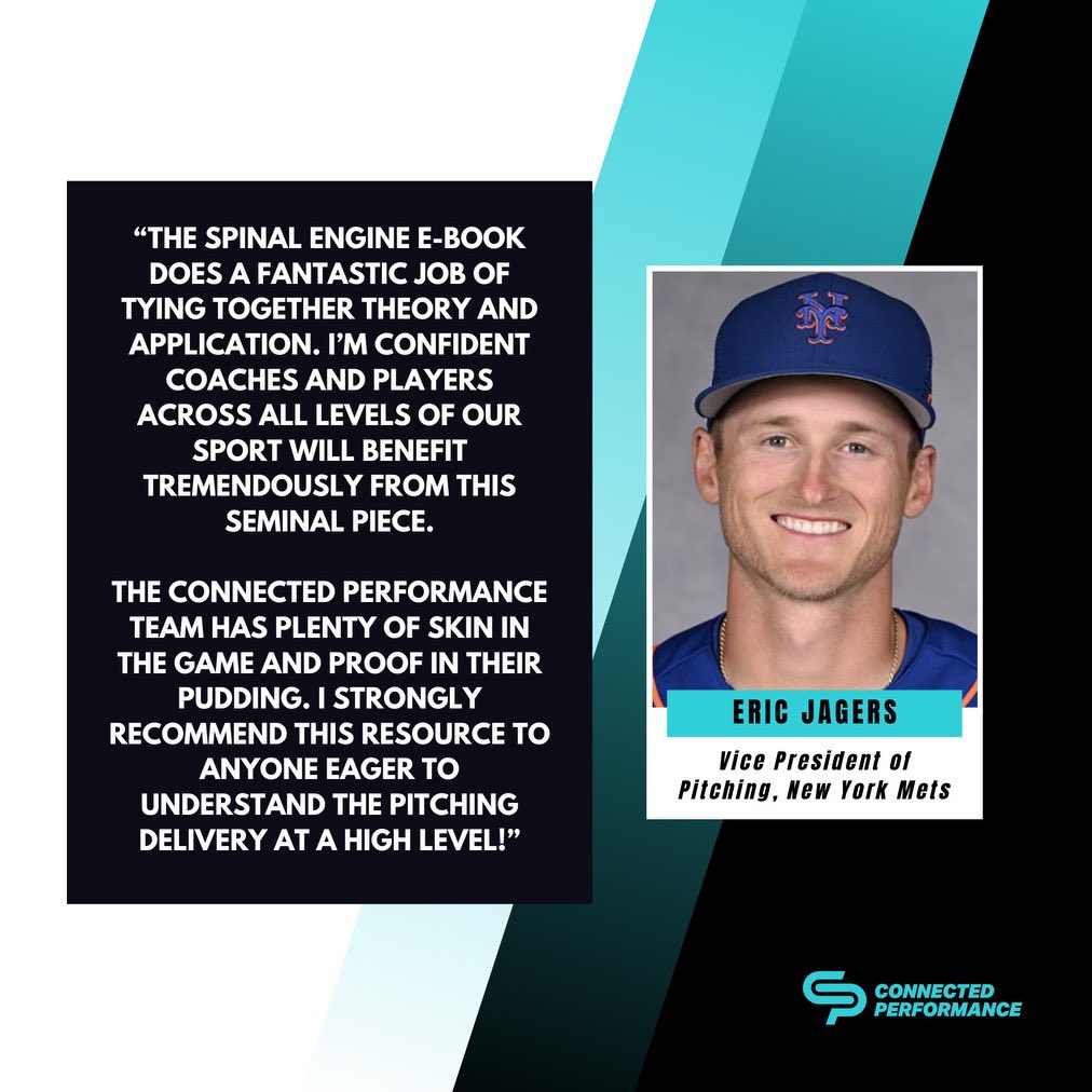 Connected Performance (@cxnperformance) on Twitter photo Here’s what the <a href="/Mets/">New York Mets</a> VP of Pitching <a href="/ericjagers/">Eric Jagers</a> had to say after reading the ebook!
Check it out for yourself here 🔗⬇️
connected-performance.com/spinal-engine-… Here’s what the <a href="/Mets/">New York Mets</a> VP of Pitching <a href="/ericjagers/">Eric Jagers</a> had to say after reading the ebook!
Check it out for yourself here 🔗⬇️
connected-performance.com/spinal-engine-…