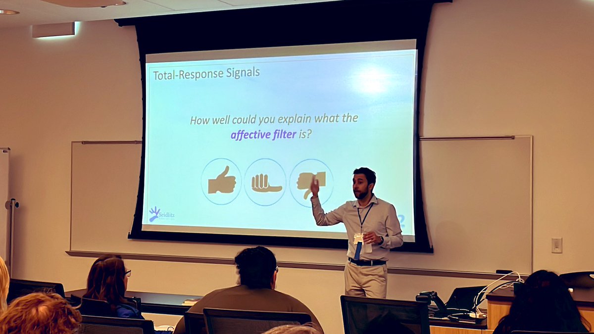 DrEMJaime89's tweet image. @Seidlitz_Ed Isaac Marquez presenting  “Sheltered Instruction: Top Tips” using @EllevationEd “I Notice, I Wonder” activity and Total-Response Signals @TexTESOLIV #TPR #Ellevation