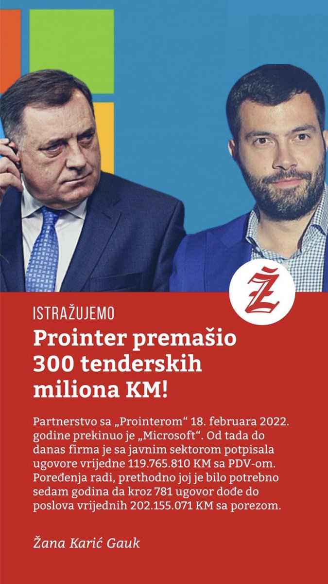 “Sine, šta želiš biti kad porasteš?” 
- “Vlasnik Prointera” 🙃