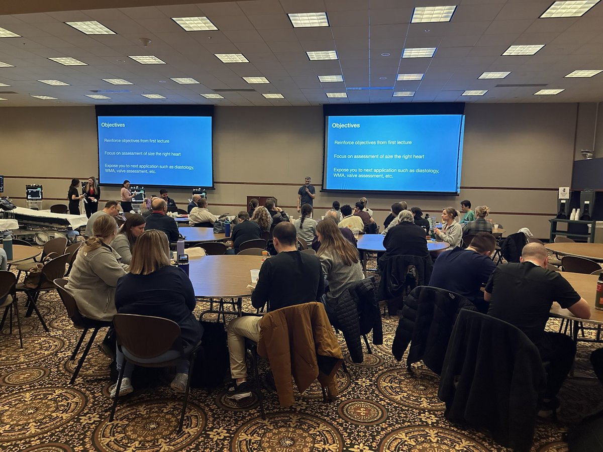 toddsextonDO's tweet photo. Dr. Casey Woster from Regions Hospital in the twin cities is taking a deep dive into Cardiac Ultrasound and POCUS best practices in cardiac arrest. @IMMCEMResident #emus2024 https://t.co/yqQzLcEfhc