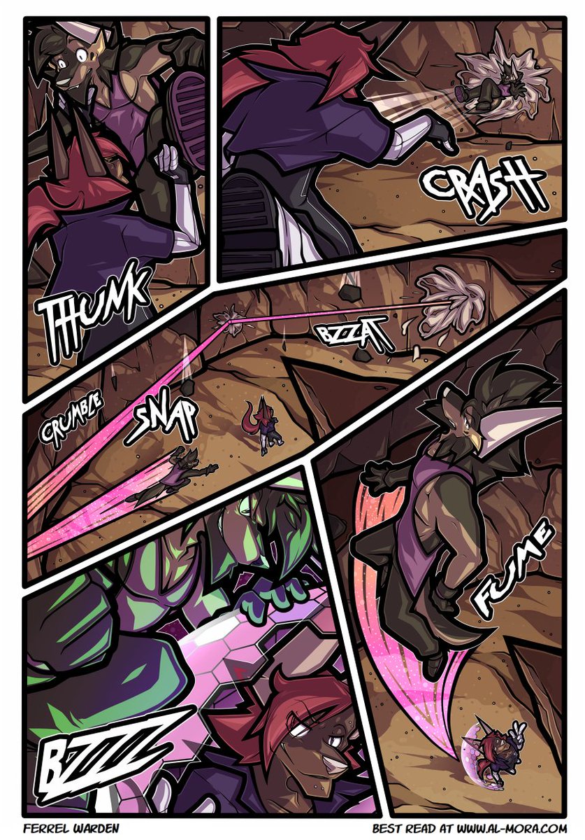 FerrelWarden's tweet image. [Page 99] So between this page and the last one I uploaded, I had my cintiq completely die on me, and I had to replace it. 
I&apos;ve done my best to try and keep colours consistent between pages, but things might not be exact.