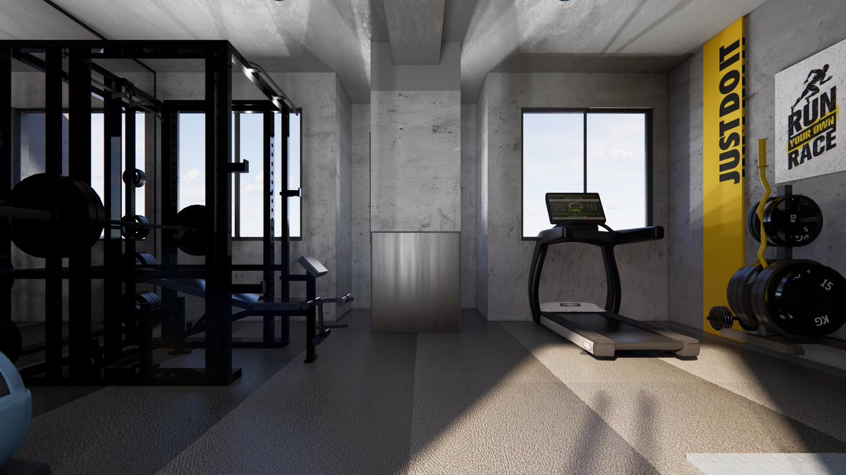 DinnActiveHQ's tweet photo. Gym 3D Render for a new block of flats in VI, Lagos. https://t.co/rIKzxgQLBw