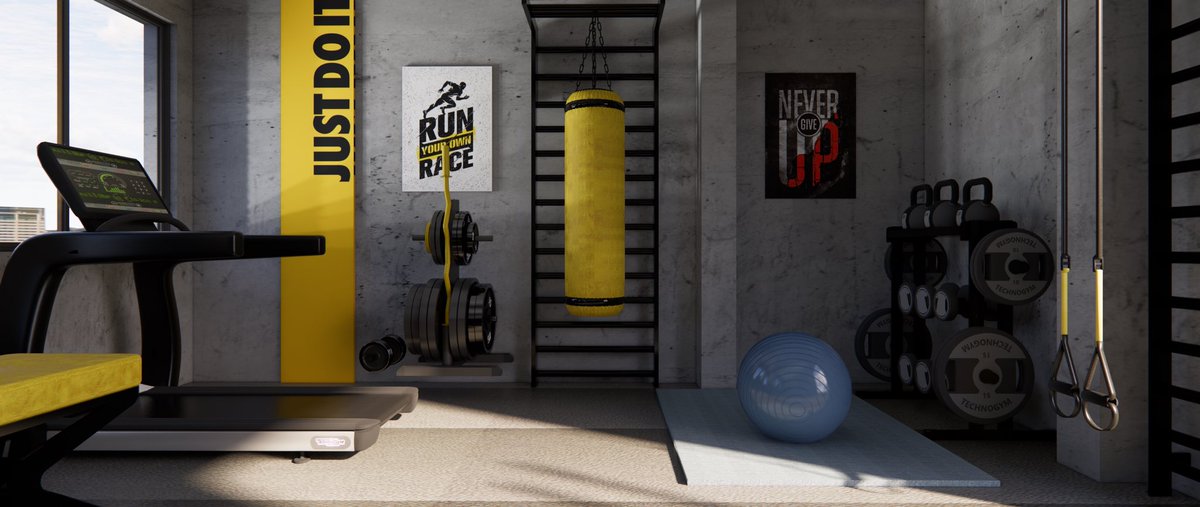 DinnActiveHQ's tweet photo. Gym 3D Render for a new block of flats in VI, Lagos. https://t.co/rIKzxgQLBw