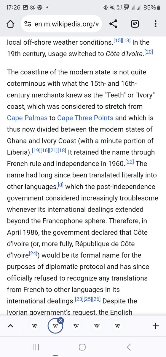 @emmycruz200 @excerzy @OneDayEgoBetter @sheabutterNma @Mochievous @OIuwatosin As you can see, the name of the country has been Cote D'Ivoire since the 19th century. The issue has always been whether the English translation could also be used in official protocols. So it never changed from Ivory Coast to Cote D'Ivoire per se.