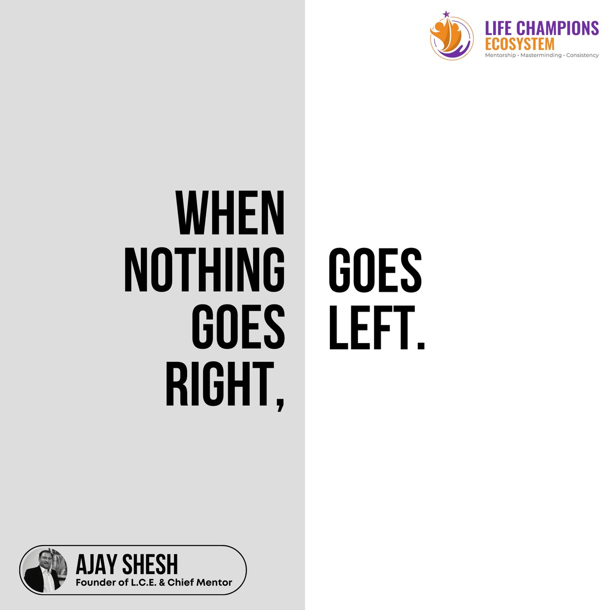 lcecosystem's tweet photo. When life throws you curveballs and nothing seems to go right, it's time to switch lanes and go left. Accept the unexpected, explore new paths, and navigate your own unique journey. 
.
.
#ThriveWithLCE #businessknowledge #businessadvice #businesstips #businesscoach #businessideas https://t.co/j0kl9QZzRK