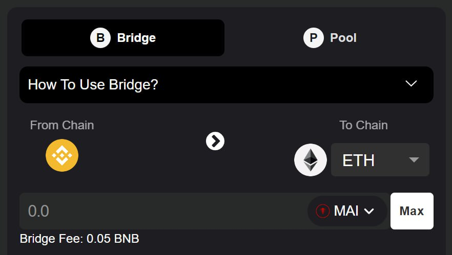 multi_ai_bsc's tweet photo. ✅MAI (ETH)  — MAI (BSC) bridge has been successfully launched!

We are pleased to announce that from now on, any holder of MAI (ETH) and MAI (BSC) can seamlessly exchange tokens. We hope that this action will increase trading volume and allow to equalize the prices, providing opportunities for arbitrage.

💎 ETH → BSC: https://t.co/0LdCMtpw7j
💎 BSC → ETH: https://t.co/cqJjvb59Fz

Token exchanges are done 1 to 1 with a fixed fee that covers gas costs (0.05 BNB or 0.005 ETH).

We are sticking to our roadmap and have many exciting things ahead! We are also finishing updating the models on the platform to the latest versions and will announce all the changes very soon.