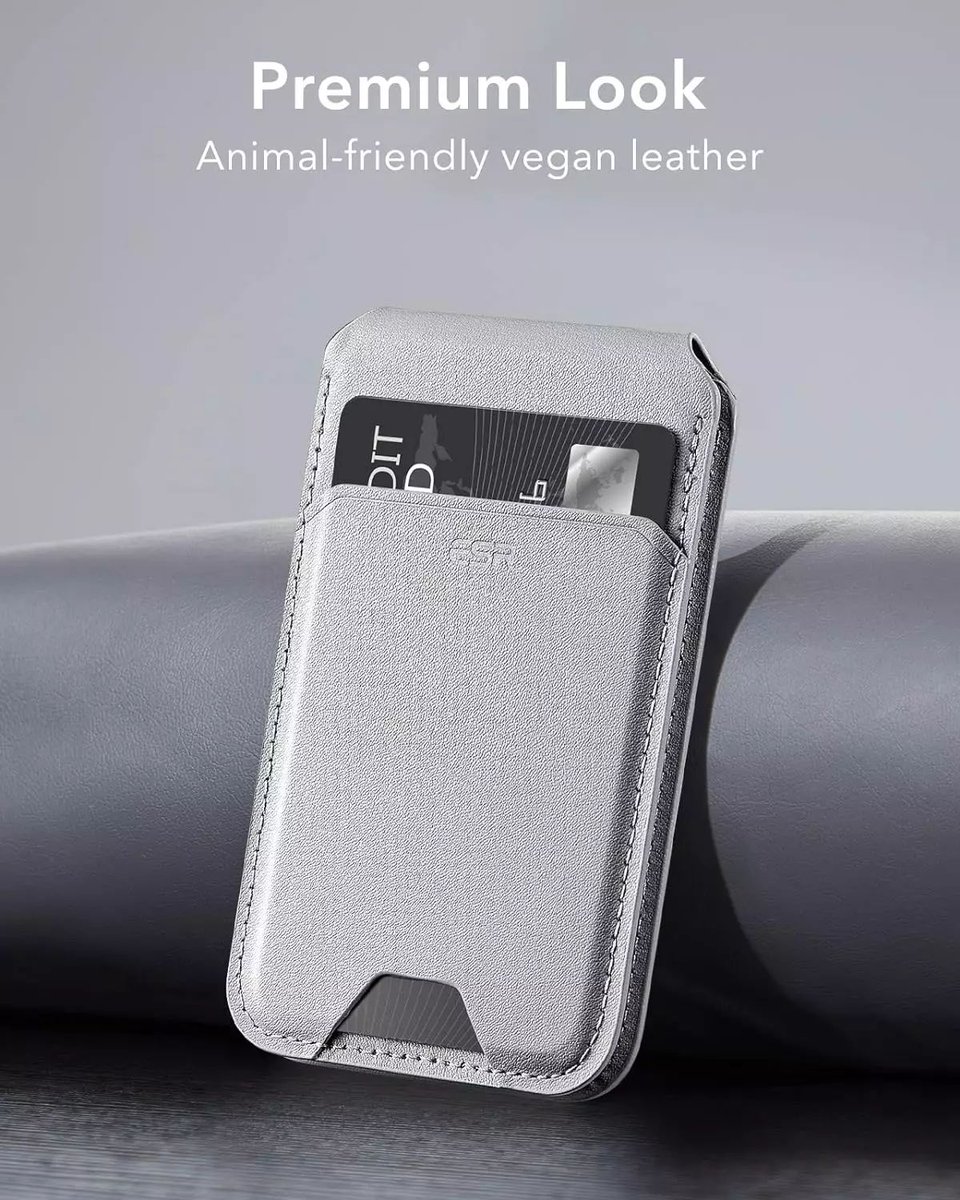 STTech11's tweet image. ESR
Magsafe Wallet &amp;amp; Stand by ESR made from Vegan Leather by ESR – 
Natural Titanium
Blue Titanium