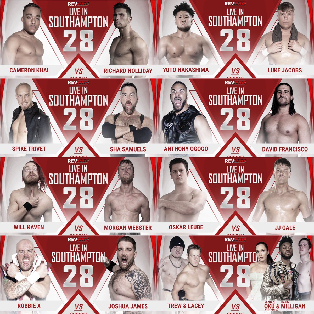 TOMORROW in Southampton! 

Doors 4pm l Bell Time 4.30pm

Show Tickets: revolutionprowrestling.com/southampton28

2024 Southampton Season Tickets: revolutionprowrestling.com/southampton2024