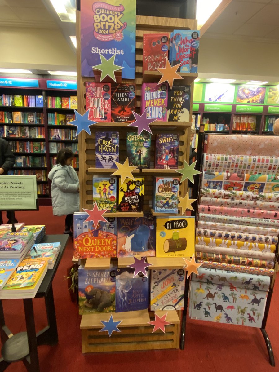 Went to admire the #WCBP24 shortlist @Bluewaterstones 😍 @glintinhereye @DarbonMel @ayaan_moham @Usborne