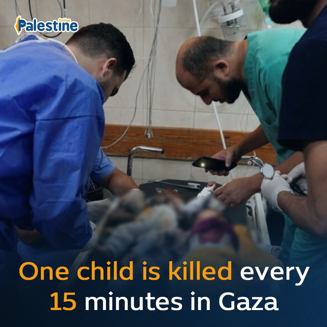 A child is killed on average every 15 minutes in the Gaza Strip, World Health Organization Director-General Tedros Adhanom Ghebreyesus said, warning: "Nowhere and no one is safe."