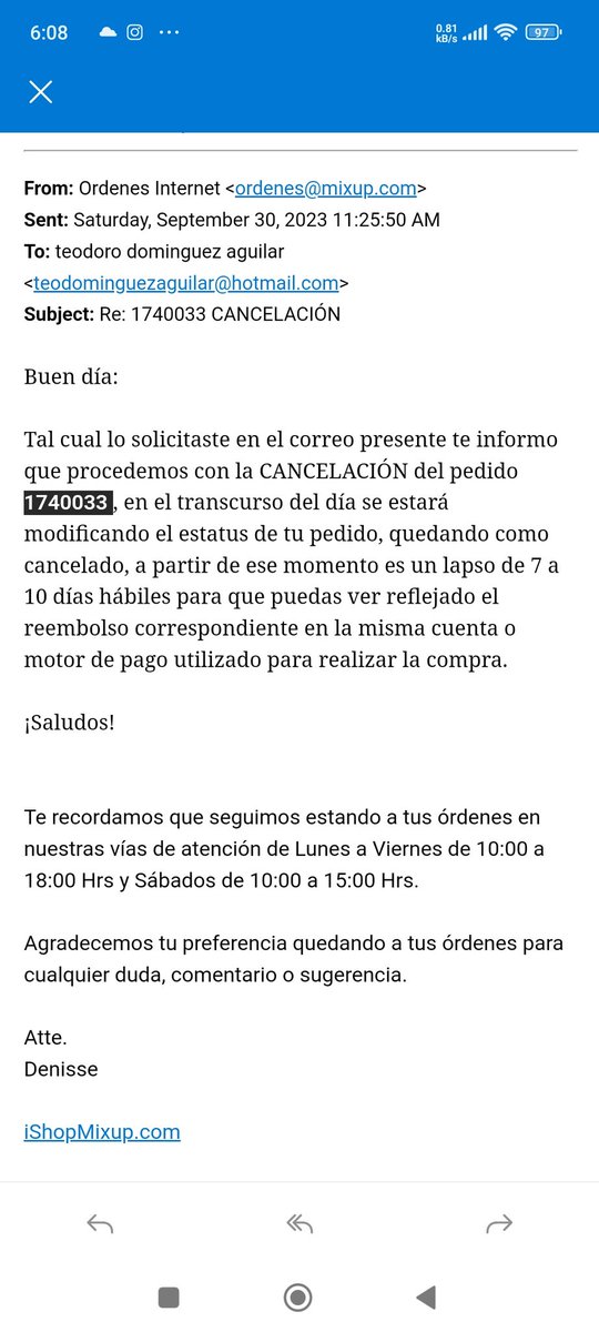 Agiosteos's tweet photo. @iShop_Mixup llevo 5 meses esperando la devolución de la cancelación de la compra me pueden explicar que pasa? https://t.co/AcRYk7azMt