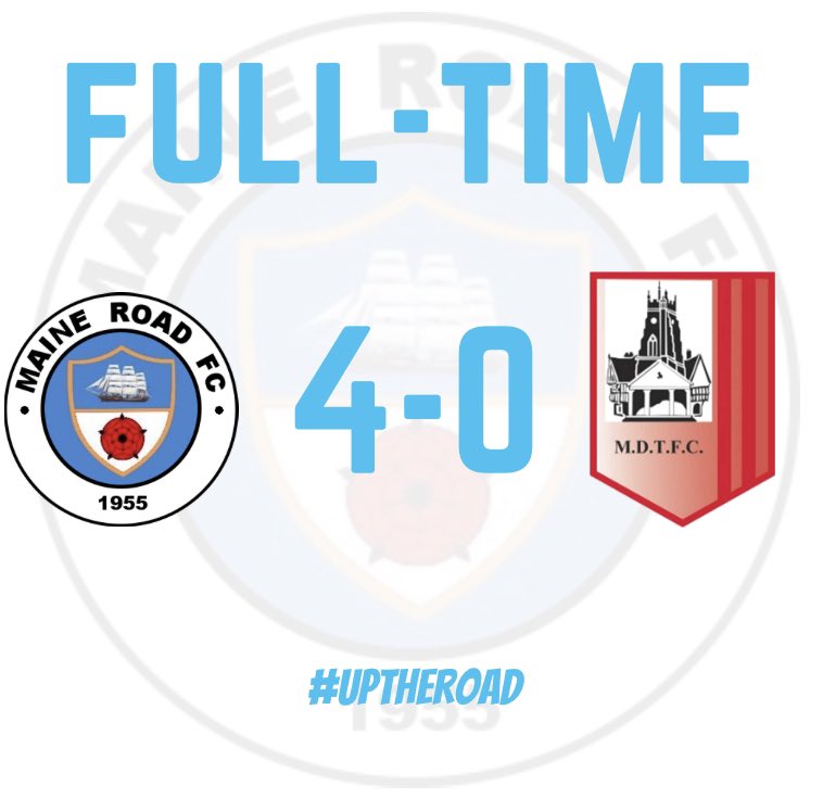 MaineRoadFC's tweet photo. 90| FULL TIME 

A great second half performance from Road earns them all three points at Brantingham Road 

🔵4-0🟠

#UpTheRoad https://t.co/VmwCpadMsy