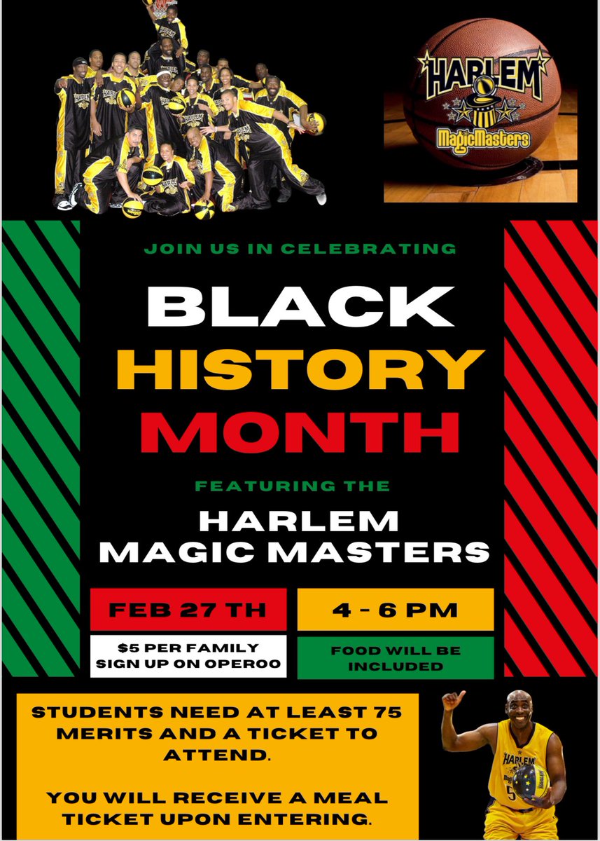 The Harlem Magic Masters will be celebrating Black History Month with us on 2/27!!!! Who wants to play for the IS 2 team when we VS The Harlem Magic Masters? #2getherISbetter