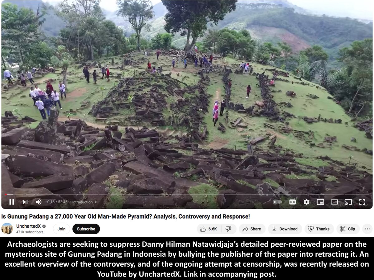 Gunung Padang featured as Episode 1 in my Netflix docuseries Ancient Apocalypse. Archaeologists hated the series and now the hatred has spread to attacks on scientists featured in the series. Check out this excellent YouTube video by UnchartedX: youtube.com/watch?v=Xlzdxr…