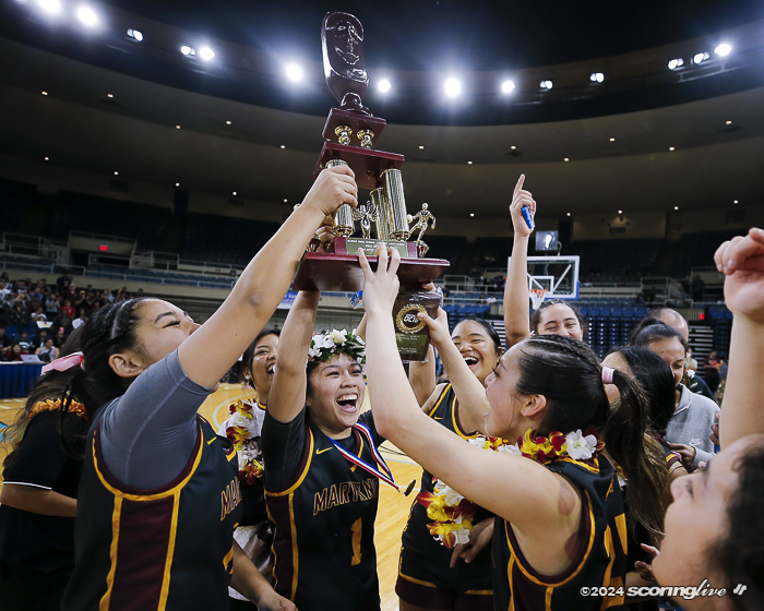 GBKB: Maryknoll Spartans win Division II girls basketball crown over Hanalani Spartans, 46-33, for first state title in 46 years dlvr.it/T2ZGl3